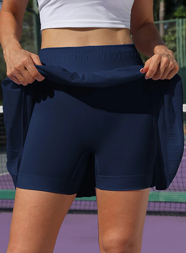 High-Waisted Pleated Tennis Skirt with Built-in Shorts